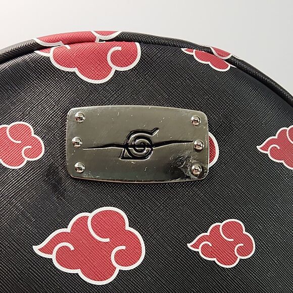 Bioworld Naruto Shippuden Collection Akatsuki Red Cloud Mini Backpack Purse ~NEW - Picture 5 of 13